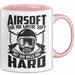 Softair Tasse Geschenk Airsoft Our Air Maybe Soft But Our Balls Are Hard Becher Rosa Trendation