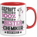 Chemiker Geschenk Lustiger Spruch für Chemiker Geschenkidee Bester Chemiker Der Welt Rot Trendation