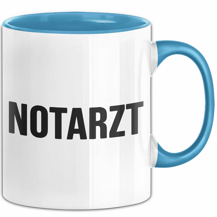 Sanitäter Tasse Geschenk Notfallarzt & Rettungssanitäter Blau Trendation