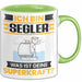 Segler Tasse Geschenk für Segler Geburtstag Lustiger Spruch Kaffee-Becher Was Ist Deine Superkraft Grün Trendation