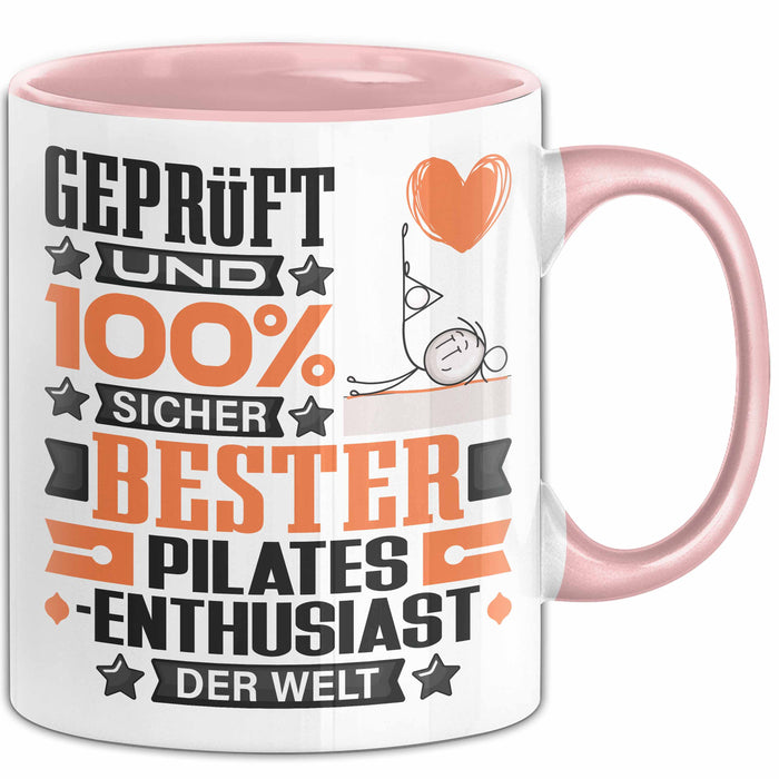 Pilates-Enthusiast Geschenk Lustiger Spruch für Pilates-Enthusiast Geschenkidee Bester Pilates-Enthusiast Der Welt Rosa Trendation
