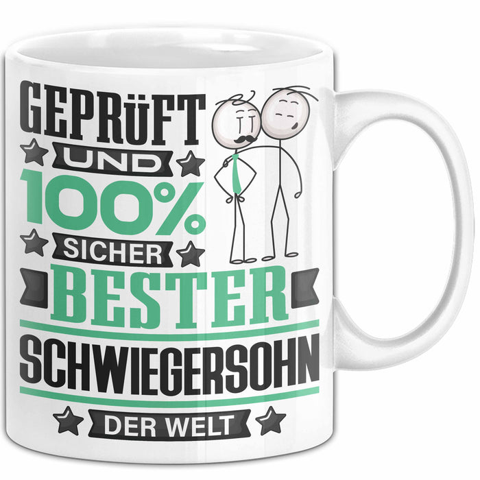 Schwiegersohn Geschenk Lustiger Spruch für Schwiegersohn Geschenkidee Bester Schwiegersohn Der Welt Weiß Trendation