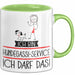 Geschenk für Hundegassi-Service Tasse Lustige Geschenkidee Geburtstag Ich Bin Hundegassi-Service Ich Darf Das Grün Trendation
