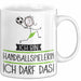 Geschenk für Handballspielerin Tasse Lustige Geschenkidee Geburtstag Ich Bin Handballspielerin Ich Darf Das Weiß Trendation