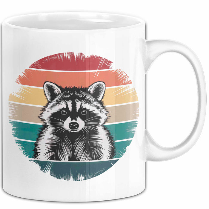 Waschbär Tierliebhaber Tasse Geschenk Lustige Geschenkidee Spruch Weiß Trendation