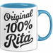 Rita Tasse Geschenk Original 100% Rita Geschenkidee Geburtstag Blau Trendation