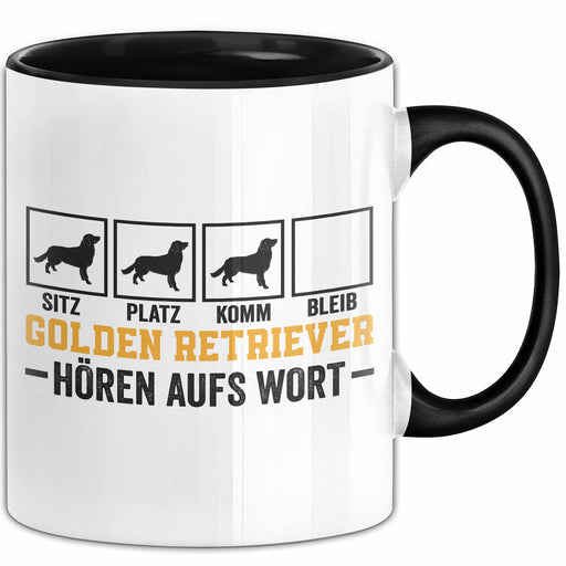 Golden Retriever Hören Aufs Wort Tasse Geschenk Golden Retriever Besitzer Mama Becher Trendation