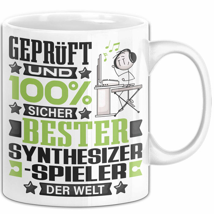 Synthesizer-Spieler Geschenk Lustiger Spruch für Synthesizer-Spieler Geschenkidee Bester Synthesizer-Spieler Der Welt Weiß Trendation