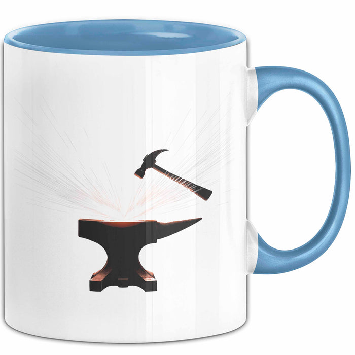 Schmied Tasse Geschenk Lustige Geschenkidee Spruch Für Metall Arbeiter Blau Trendation