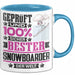 Snowboarder Geschenk Lustiger Spruch für Snowboarder Geschenkidee Bester Snowboarder Der Welt Blau Trendation