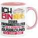 Steuerfachangestellter Ausbildung Tasse Geschenk Ich Bin Steuerfachangestellter In Der Ausbildung Ich Darf Das Geschenkidee Spruch Rosa Trendation