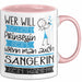 Sängerin Tasse Geschenk Spruch Wer Will Schon Prinzessin Sein Wenn Man Auch Sängerin Sein Kann Rosa Trendation