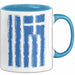 Griechenland Tasse Geschenk Grieche Flagge Hoch Kaffee-Becher Blau Trendation