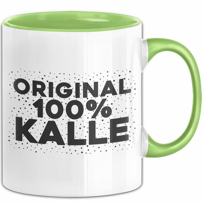 Kalle Tasse Original 100% Kalle Geschenk Grün Trendation