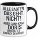 Doris Tasse Geschenk Alle Sagten Das Geht Nicht Aber Dann Kam Doris Und Hat Es Einfach Gemacht Geschenkidee Becher mit Name Schwarz Trendation