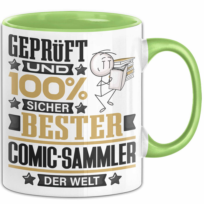Comic-Sammler Geschenk Lustiger Spruch für Comic-Sammler Geschenkidee Bester Comic-Sammler Der Welt Grün Trendation