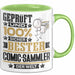 Comic-Sammler Geschenk Lustiger Spruch für Comic-Sammler Geschenkidee Bester Comic-Sammler Der Welt Grün Trendation