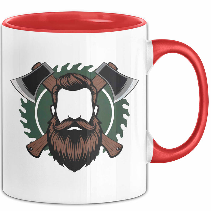 Holzfäller Tasse Geschenkidee Waldarbeiter Lustiger Spruch Geschenkidee Lustig Rot Trendation