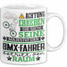BMX-Fahrer Geschenk Tasse Lustiger Spruch Erheben Sie Sich Der BMX-Fahrer Betritt den Raum Weiß Trendation