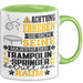 Trampolinspringer Geschenk Tasse Lustiger Spruch Erheben Sie Sich Der Trampolinspringer Betritt den Raum Grün Trendation