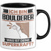 Boulderer Tasse Geschenk für Boulderer Geburtstag Lustiger Spruch Kaffee-Becher Was Ist Deine Superkraft Schwarz Trendation
