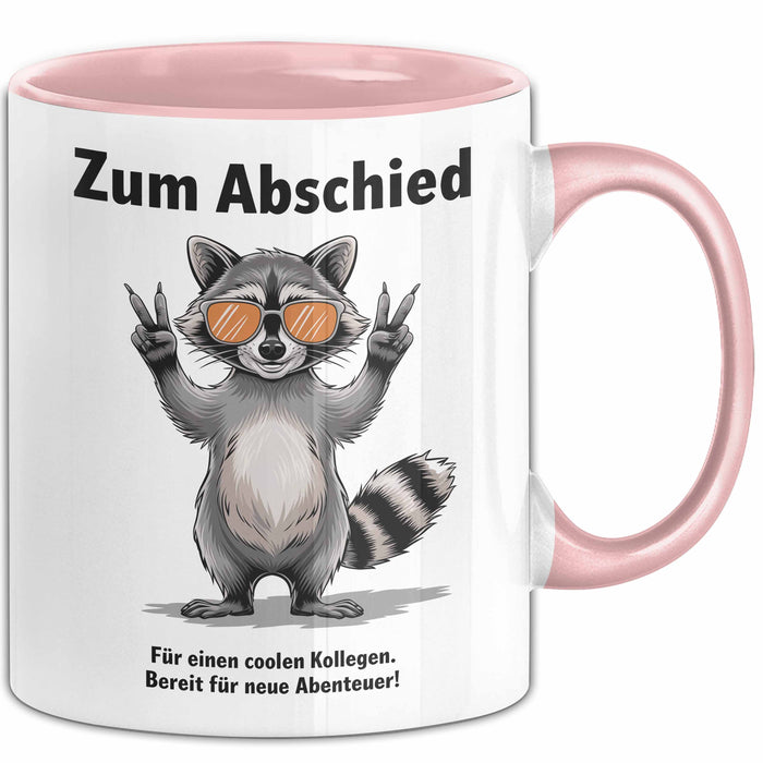 Büroarbeit Kollege Abschied Tasse Geschenk Lustige Geschenkidee Spruch Zum Abschied Für Einen Coolen Kollegen Rosa Trendation