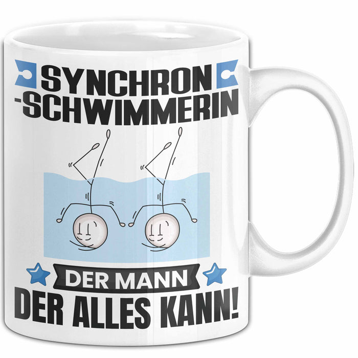 Synchronschwimmerin Tasse Geschenk für Synchronschwimmerin Der Mann Der Alles Kann Geschenkidee zum Geburtstag Weiß Trendation