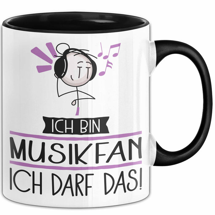 Geschenk für Musikfan Tasse Lustige Geschenkidee Geburtstag Ich Bin Musikfan Ich Darf Das Trendation