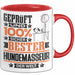 Hundemasseur Geschenk Lustiger Spruch für Hundemasseur Geschenkidee Bester Hundemasseur Der Welt Rot Trendation