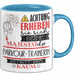 Parkour-Trainerin Tasse Geschenk Lustiger Spruch Bitte Erheben Sie Sich Seine Majestät Die Parkour-Trainerin Betritt Den Raum Blau Trendation