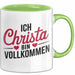 Christa Tasse Geschenk Ich Bin Vollkommen Christa Geschenkidee Geburtstag Grün Trendation