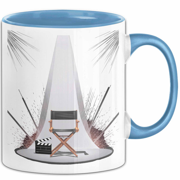 Film Regisseur Tasse Geschenk Lustige Geschenkidee Spruch Für Film Macher Blau Trendation