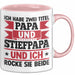 Stiefpapa Papa Tasse Geschenk Vatertag Geschenkidee Ich Habe Zwei Titel Papa Und Stiefpapa Und Ich Rocke Sie Beide Rosa Trendation