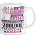 Zoologe Geschenk Tasse Lustiger Spruch Erheben Sie Sich Der Zoologe Betritt den Raum Weiß Trendation