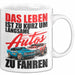 Auto Fahrer Tasse Becher Geschenk Lustige Geschenkidee Spruch Das Leben Ist Zu Kurz Um Langsame Autos Zu Fahren Weiß Trendation