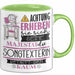 Songtexterin Tasse Geschenk Lustiger Spruch Bitte Erheben Sie Sich Seine Majestät Die Songtexterin Betritt Den Raum Grün Trendation