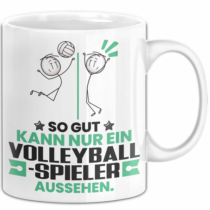 Volleyballspieler Geschenk Tasse So Gut Kann Nur Ein Volleyballspieler Aussehen Geschenkidee Kaffee-Becher Weiß Trendation