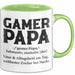 Spieler Papa Tasse Geschenk Lustige Geschenkidee Spruch Gamer Papa Grün Trendation