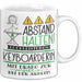 Keyboarderin Tasse Geschenk Lustig Abstand Halten Hochleistungs-Keyboarderin Mit Drang Zur Perfektion Bei Der Arbeit Weiß Trendation