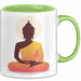 Buddha Zen Buddhismus Yoga Meditation Spirituell Tasse Geschenk Lustige Geschenkidee Spruch Grün Trendation