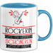 Rockerin Weil Es Keinen Schöneren Beruf Gibt Tasse Geschenk für Eine Rockerin Lustig Blau Trendation