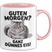 Morgen Tasse Geschenk Guten Morgen Ganz Duennes Eis Geschenkidee Lustig Katze Rosa Trendation