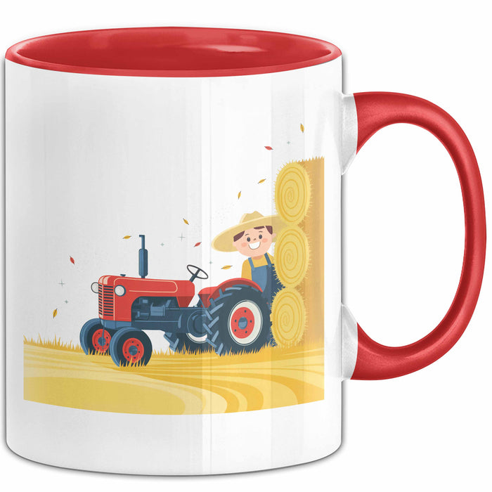 Landwirt Tasse Geschenk Lustige Geschenkidee Spruch Für Landleben Liebhaber Rot Trendation