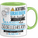 Segellehrerin Tasse Geschenk Lustiger Spruch Bitte Erheben Sie Sich Seine Majestät Die Segellehrerin Betritt Den Raum Grün Trendation