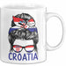 Croatia Tasse Geschenk Für Kroatische Frau Heimat Kroatien Kaffee-Becher Geschenkidee Weiß Trendation
