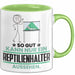 Reptilienhalter Geschenk Tasse So Gut Kann Nur Ein Reptilienhalter Aussehen Geschenkidee Kaffee-Becher Grün Trendation