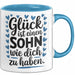 Sohn Tasse Geschenk Glueck Ist Einen Sohn Wie Dich Geschenkidee Mama Papa Blau Trendation