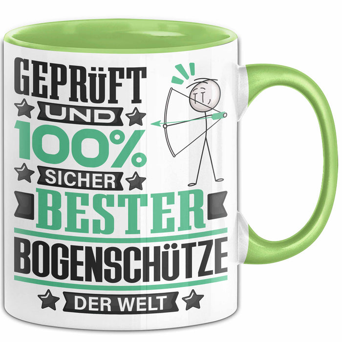 Bogenschütze Geschenk Lustiger Spruch für Bogenschütze Geschenkidee Bester Bogenschütze Der Welt Grün Trendation