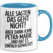 Petra-Marie Tasse Geschenk Alle Sagten Das Geht Nicht Aber Dann Kam Petra-Marie Und Hat Es Einfach Gemacht Geschenkidee Becher mit Name Blau Trendation