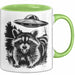 UFO Aliens Tasse Geschenk Waschbär Alien Sci Fi Liebhaber Grün Trendation